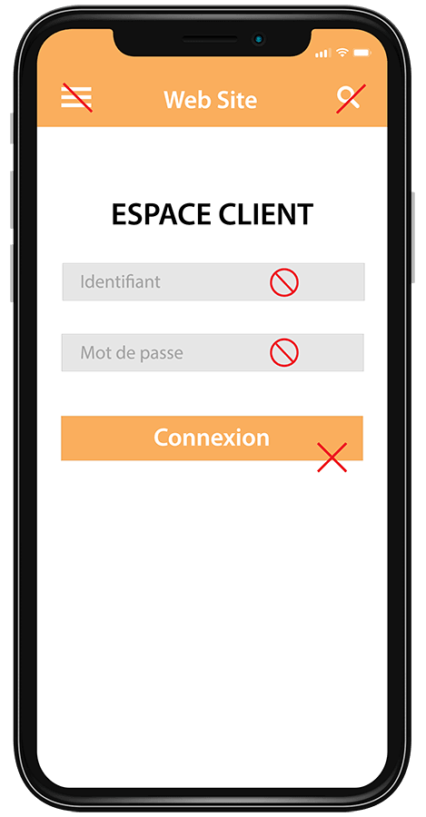 site Internet non accessible sur un smartphone